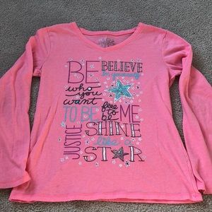 Long sleeve Justice shirt